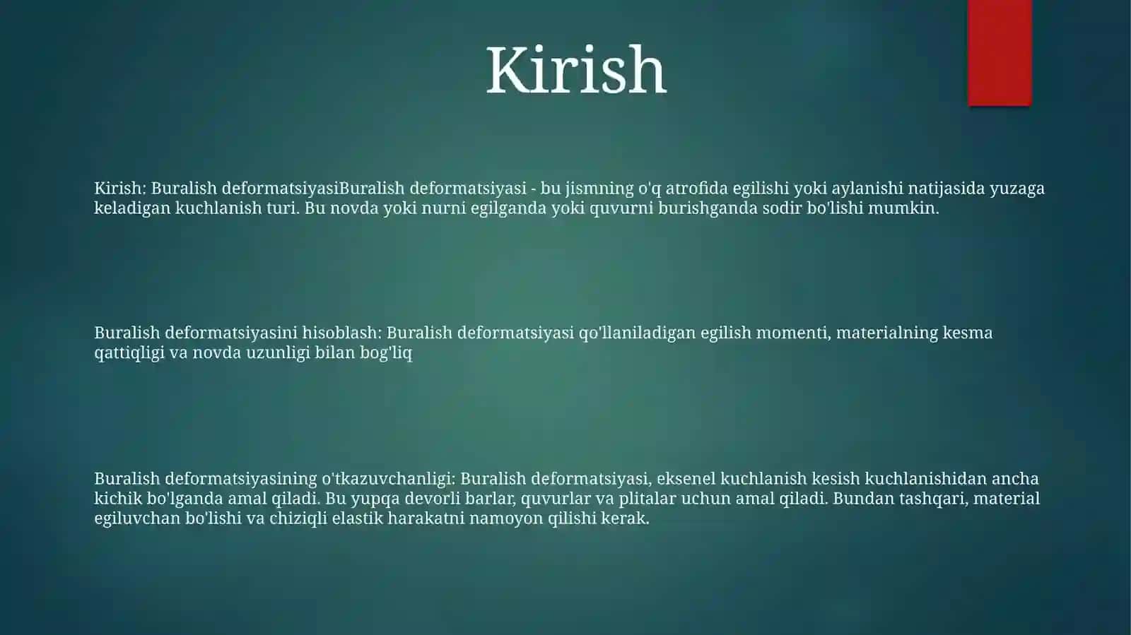Buralish Deformatsiyasi 2