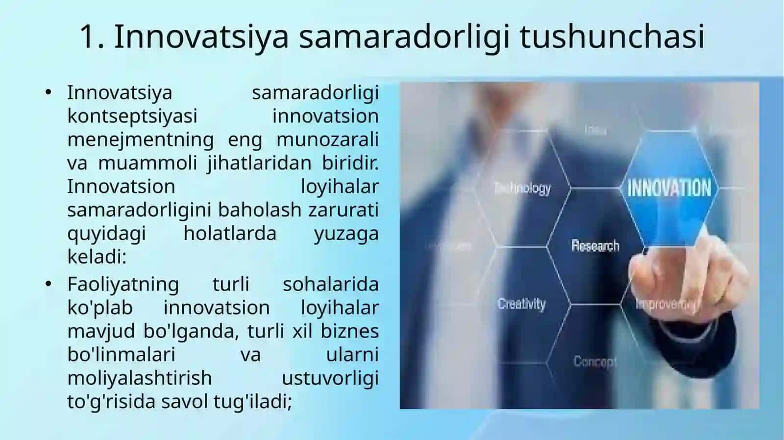 Innovasion loyihalarning iqtisodiy samaradorligini baholash 2