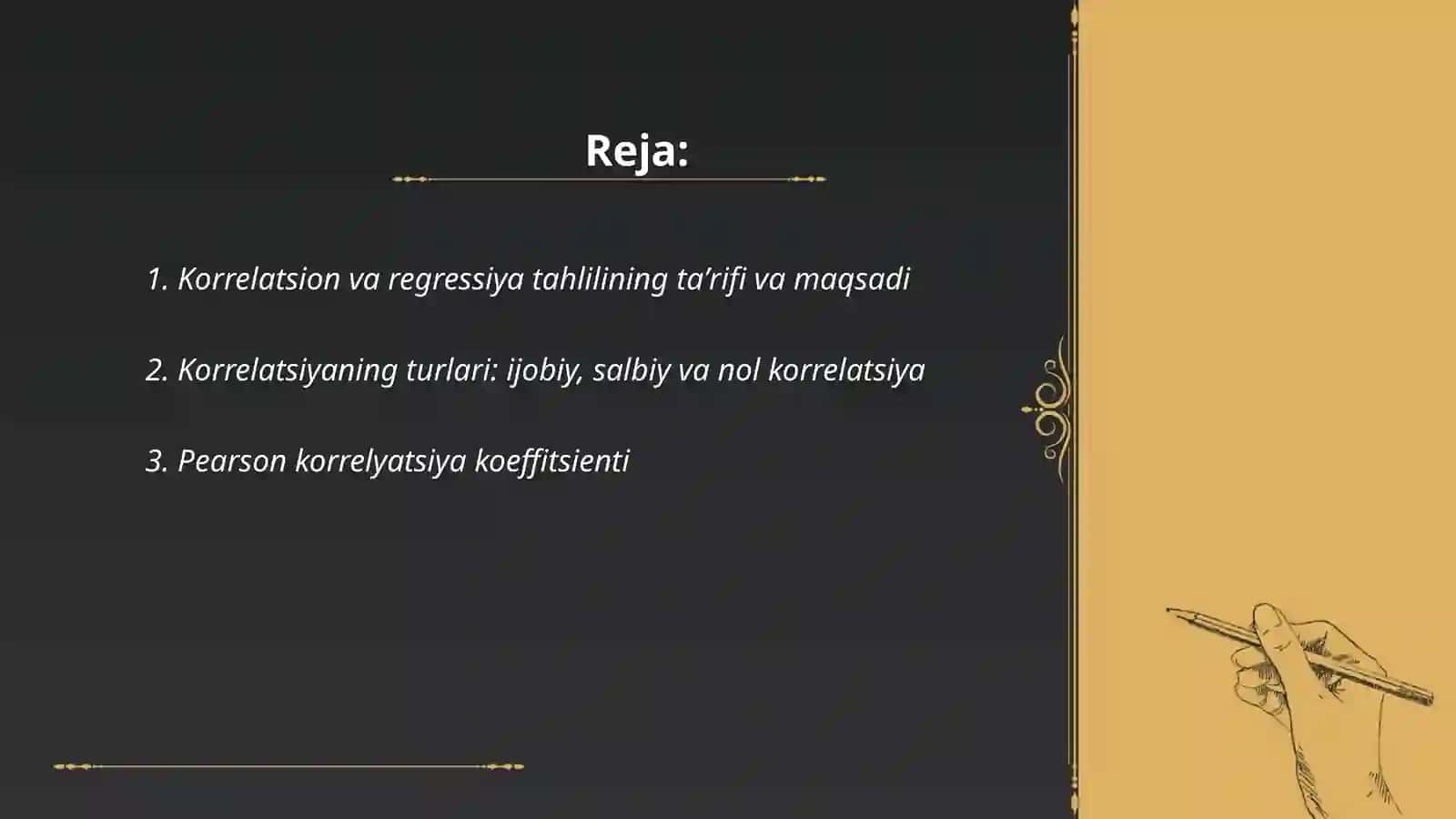 Korrelatsion va regression tahlil 2