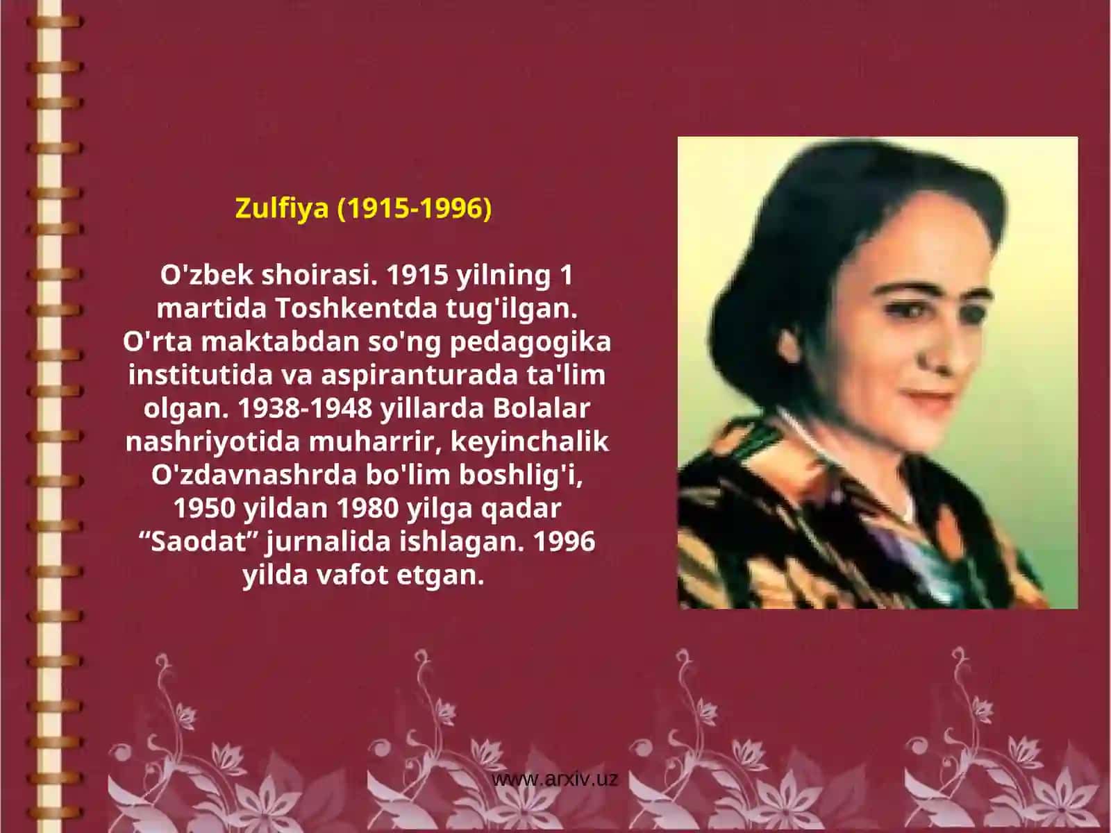 Zulfiya 100 yoshda 2