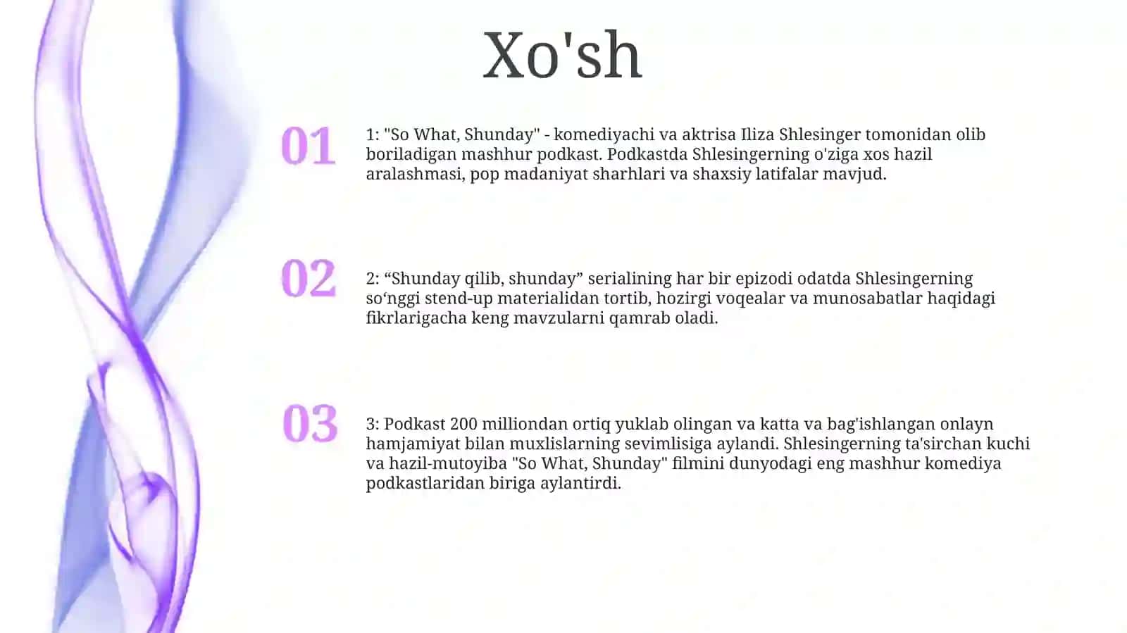 So What, Shunday 2