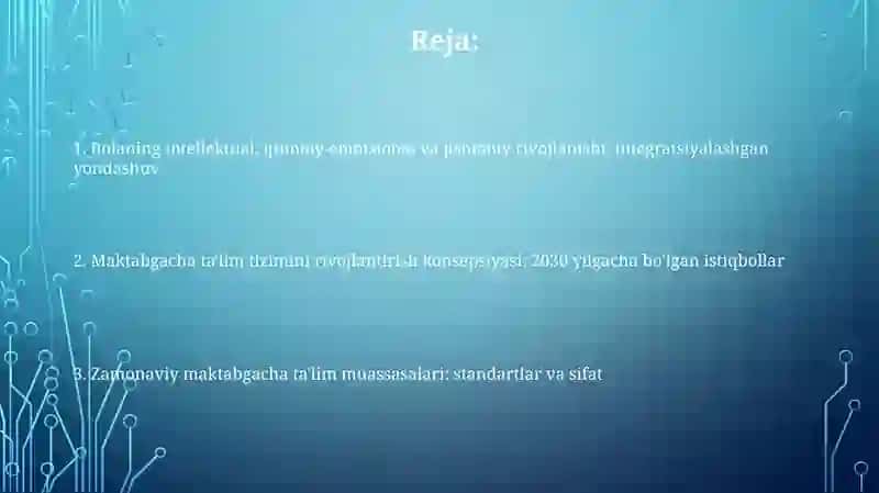 Zamonaviy maktabgacha ta'lim muassasalari: standartlar va sifat 2