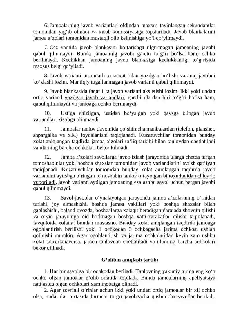 “Zakovat” intellektual o‘yini 2