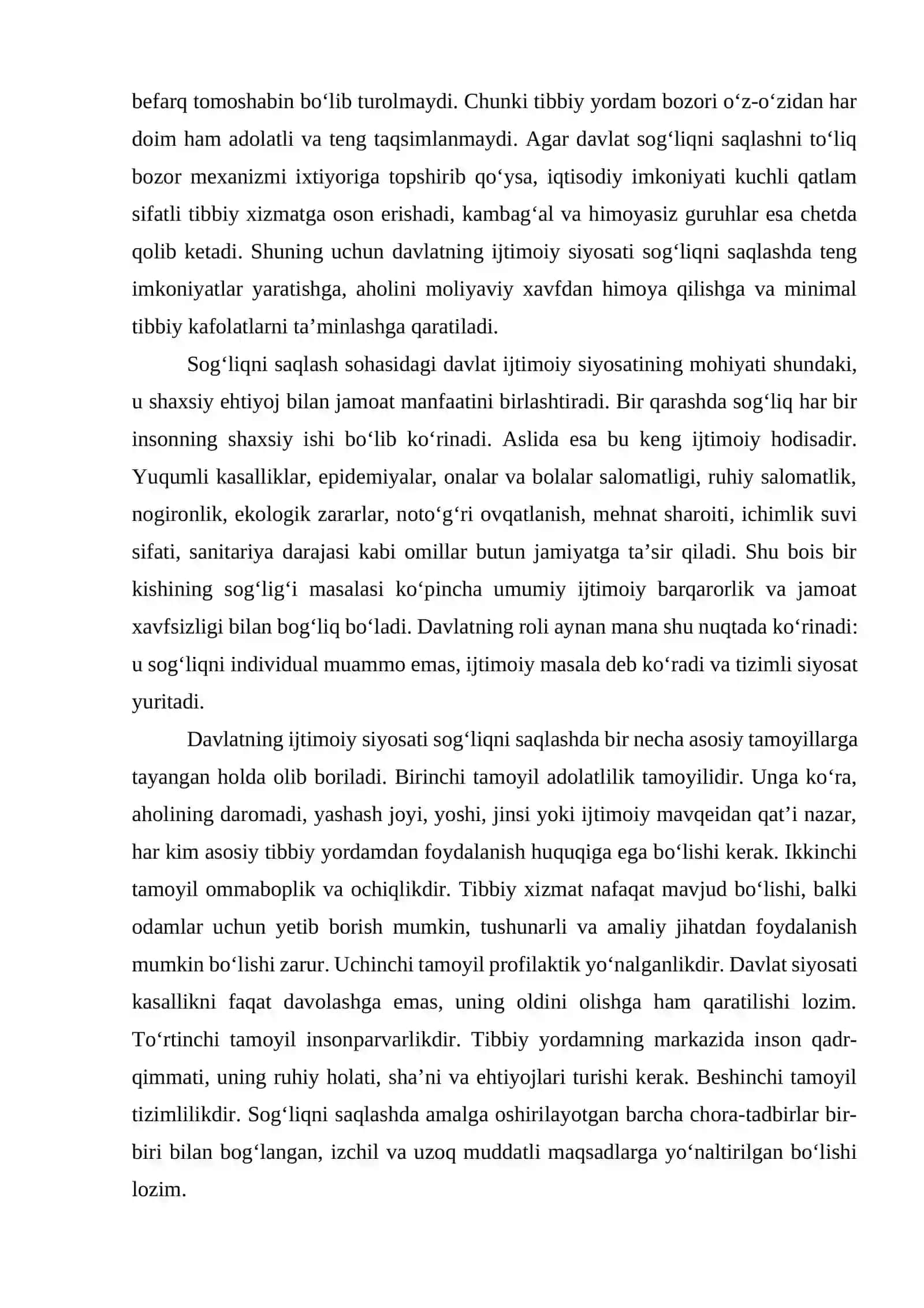 Sog‘liqni saqlash sohasidagi davlatning ijtimoiy siyosati 2