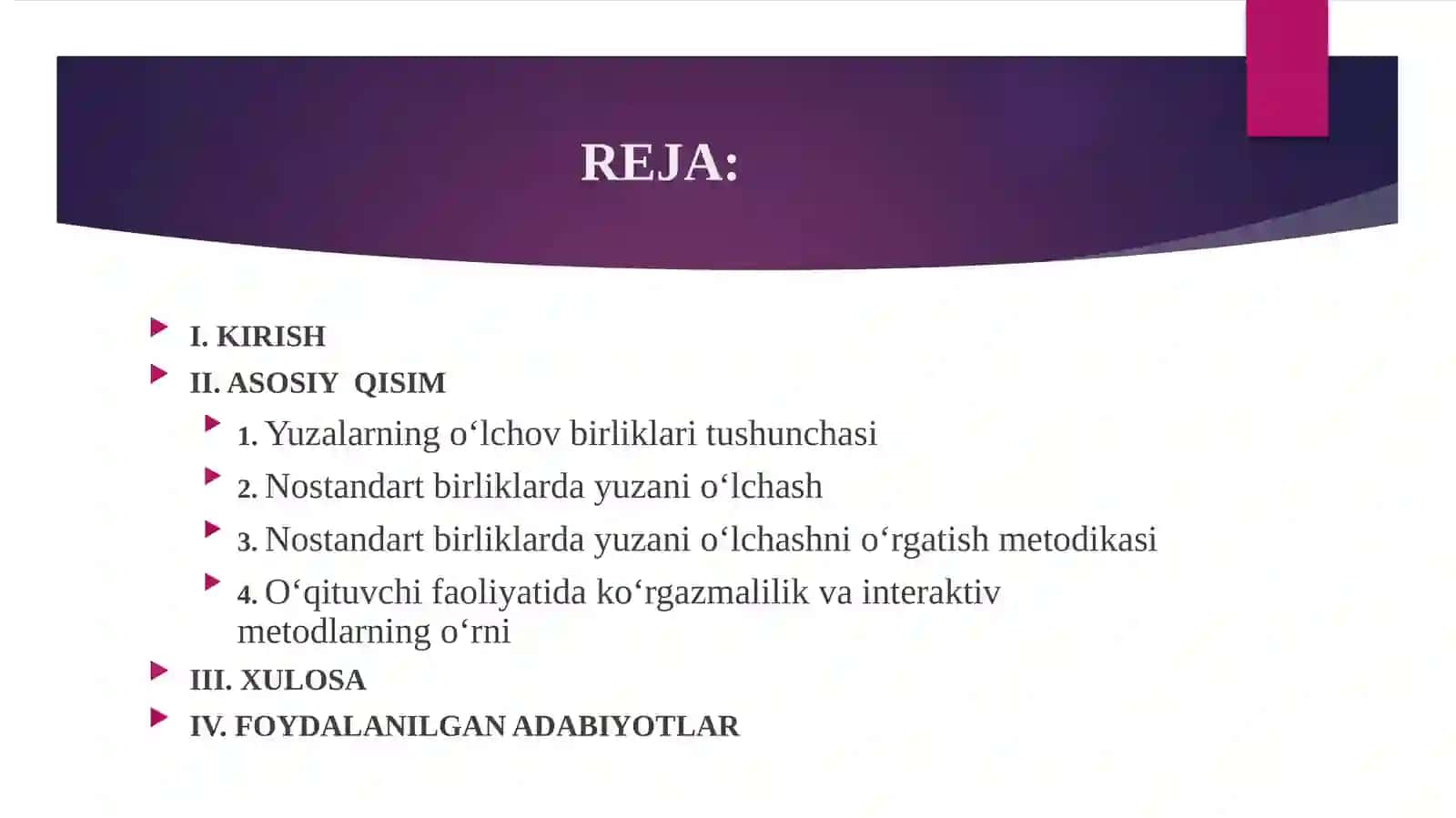 YUZALARNING NOSTANDART BIRLIKLARI HAQIDAMAʼLUMOTLARGAEGABOʻLISH 2