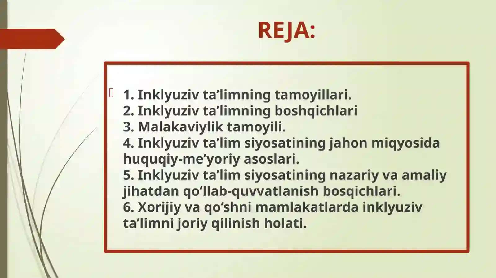 Inklyuziv ta’limning tamoyillari va bosqichlar 2
