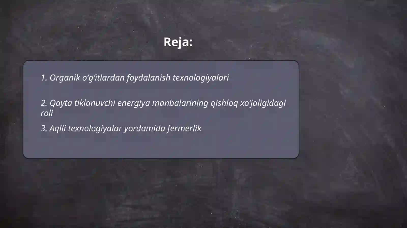 Qishloq xoʻjaligi va sanoat sohasidagi oʻzgarishlar 2