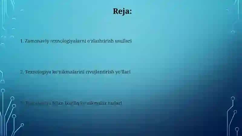 Texnologiya bilan bogʻliq koʻnikmalar 2
