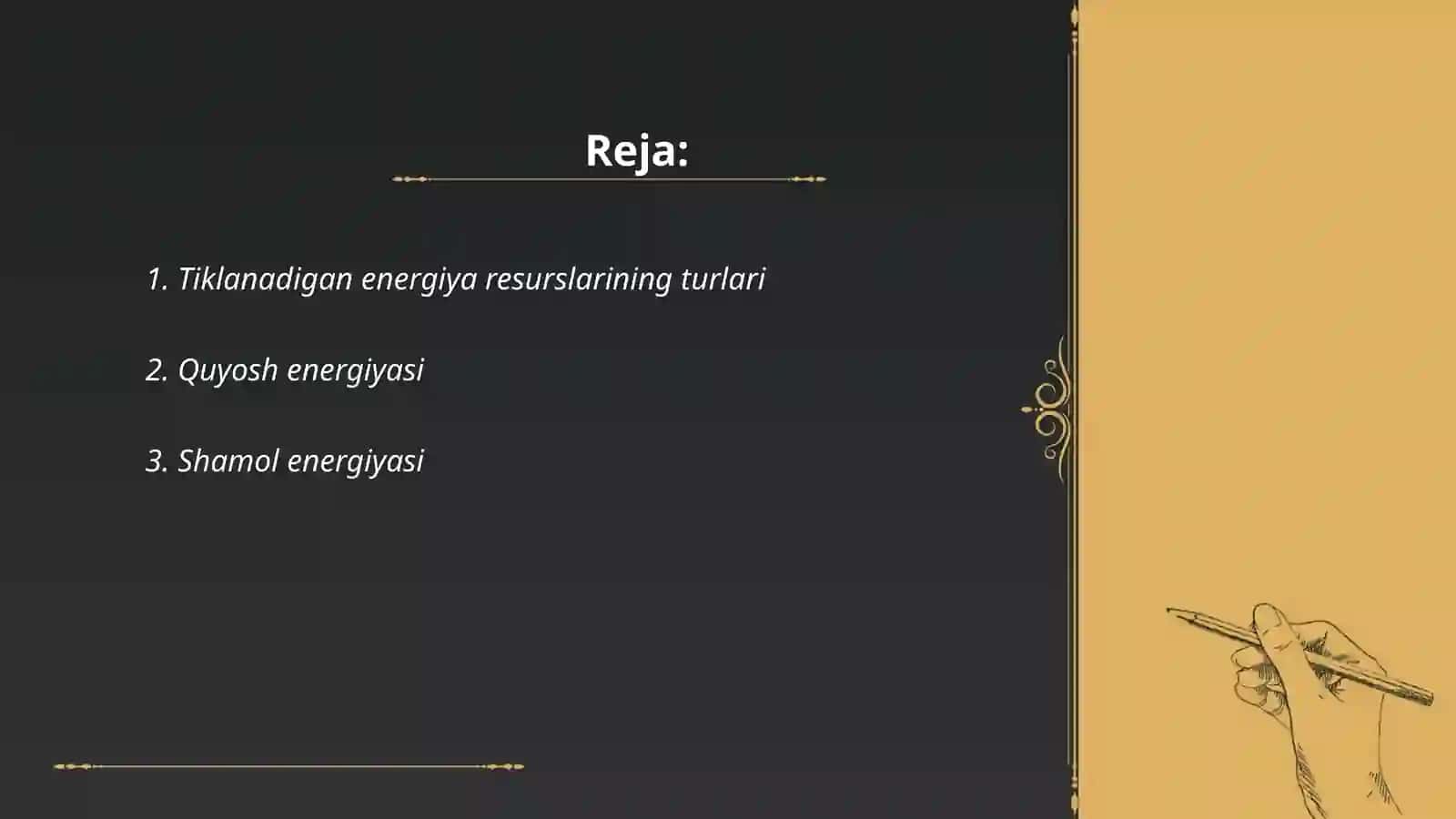 Tiklanuvchi va tiklanmaydigan energiya resurslar 2