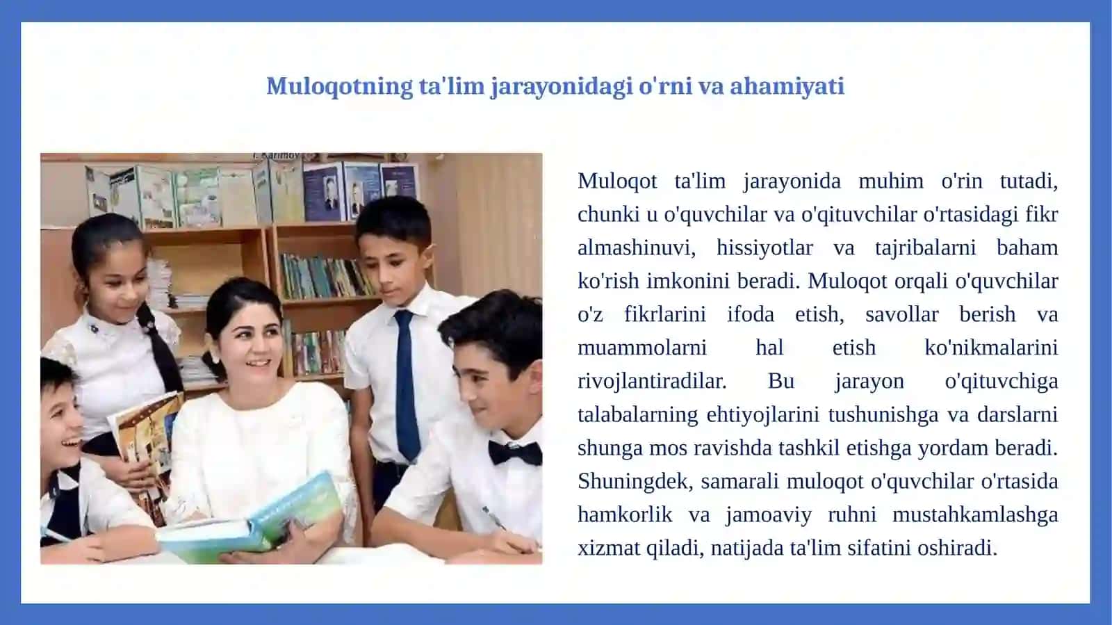 Pedagogik faoliyatda muloqot 2