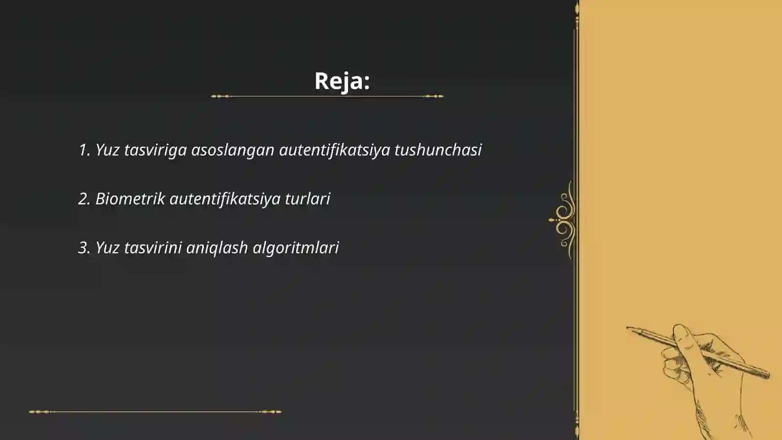 Yuz tasviriga asoslangan autentifikatsiya usuli va uning xususiyatlari 2