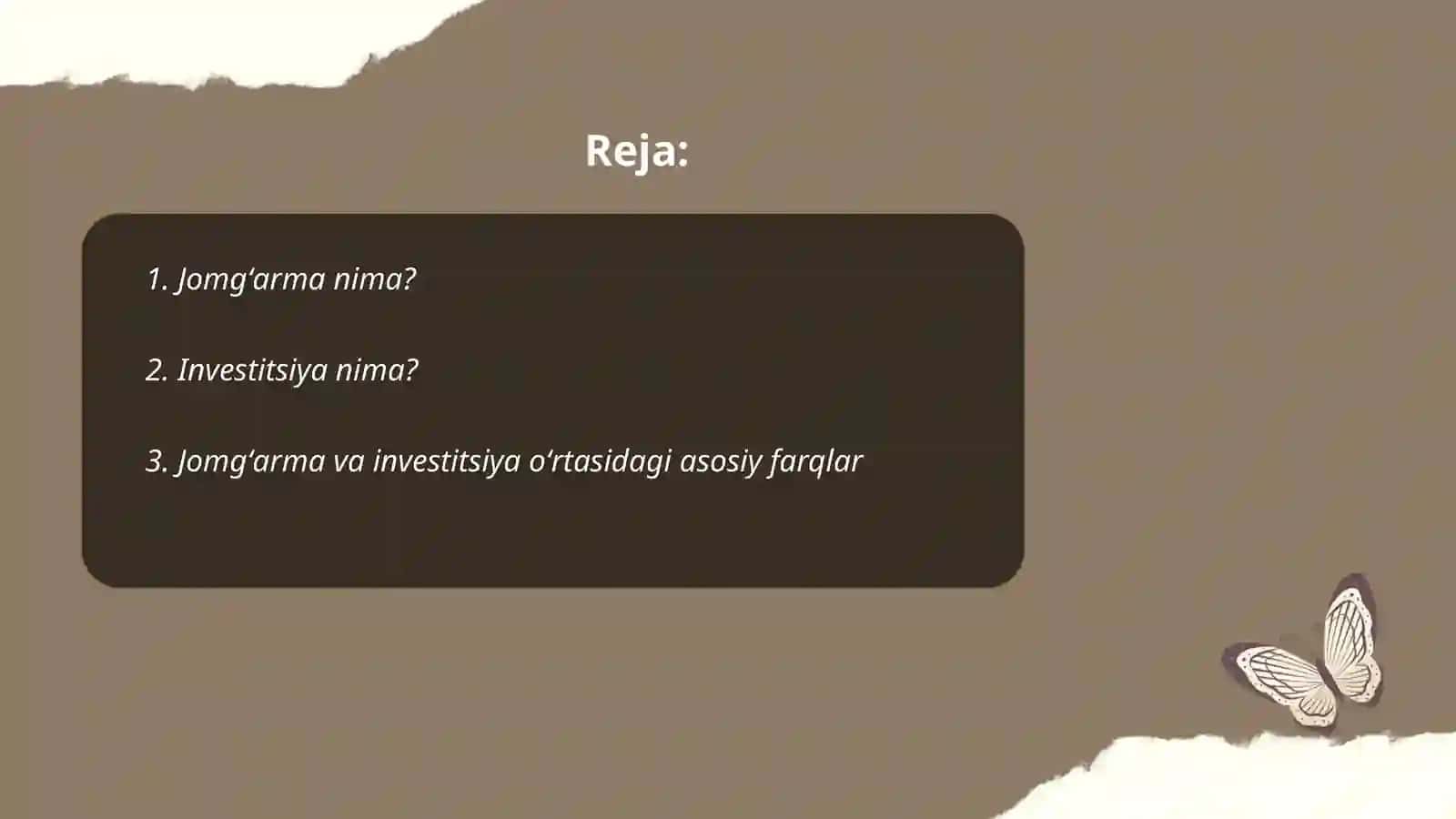 Jomgʻarma va onvestitsiya oʻrtasidagi farq 2