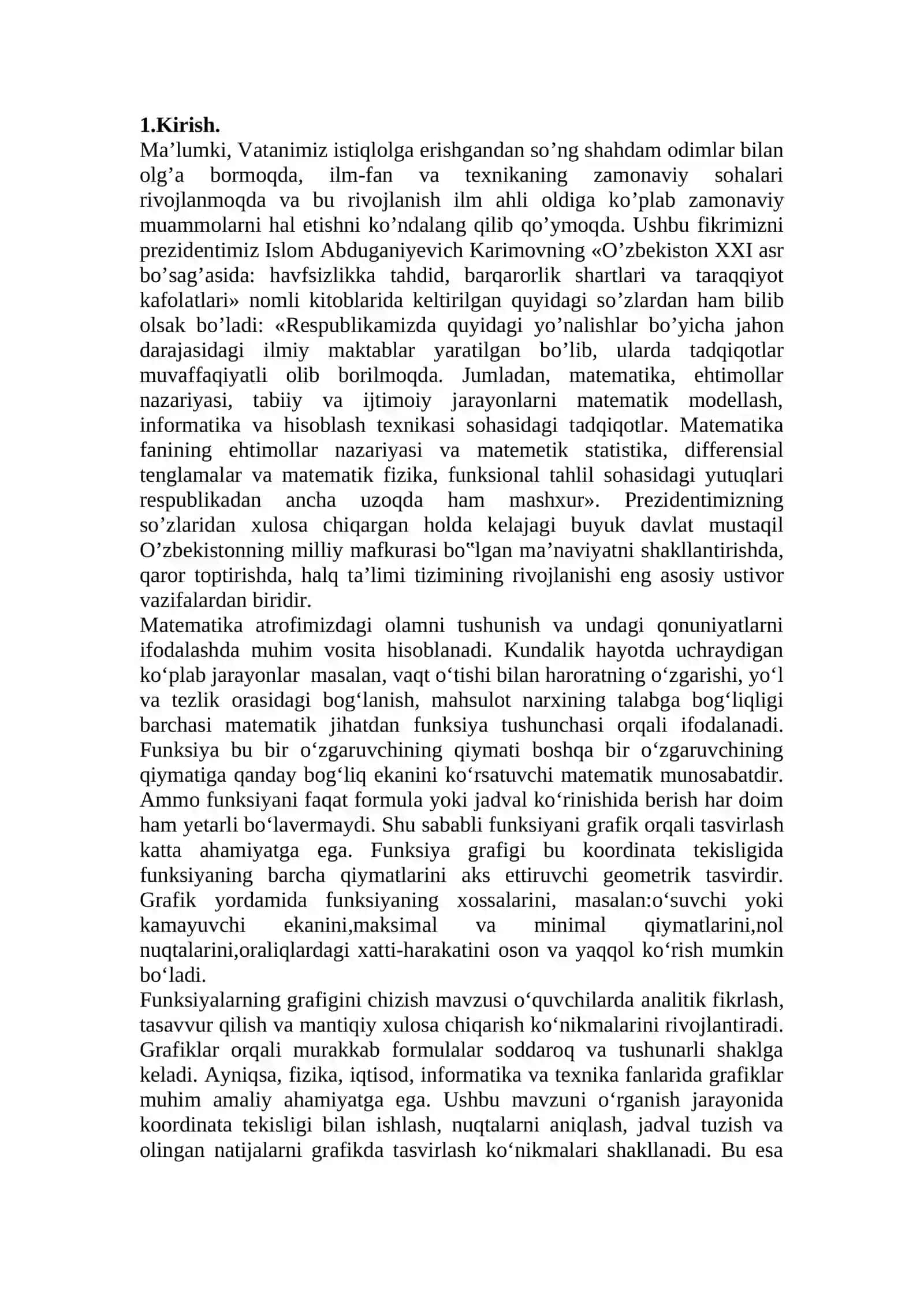 FUNKSIYALARNING GRAFIKLARINI CHIZISH 2