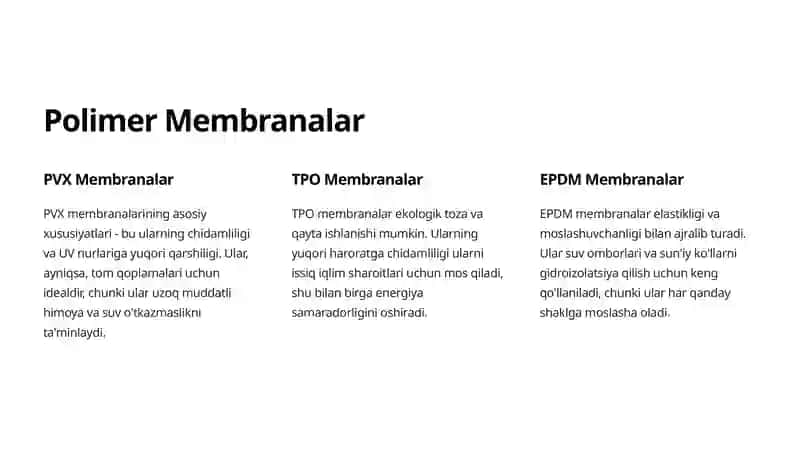 Gidroizolatsiya Materiallarining Zamonaviy Turlari 2