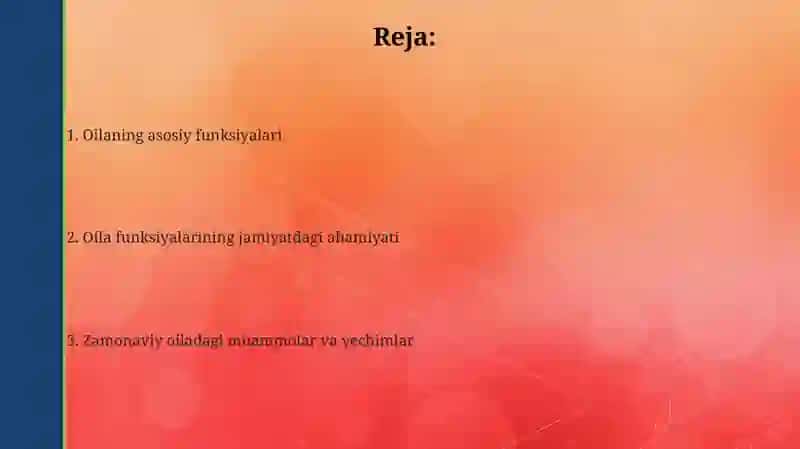 Oilaning vazifalari 2