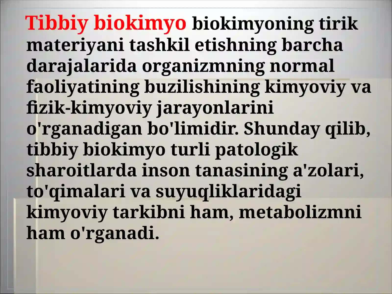 Tibbiy biokimyo 2