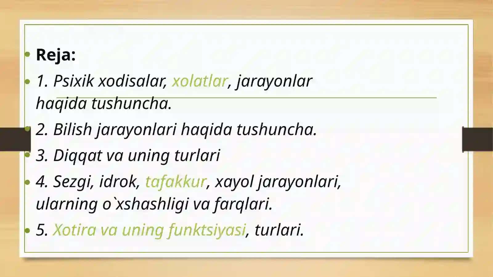 Sodda va murakkab psixik jarayonlar 2