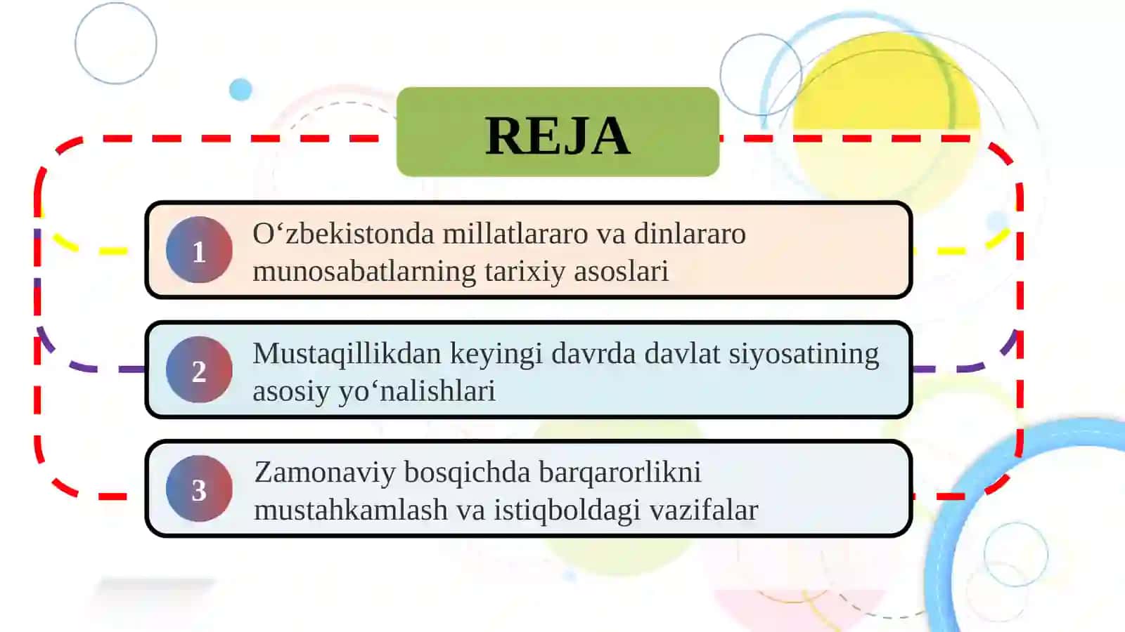 O’zbekistonda millatlararo va dinlararo munosabatlardagi barqarorlikni ta’minlash borasidagi davlat siyosati 2