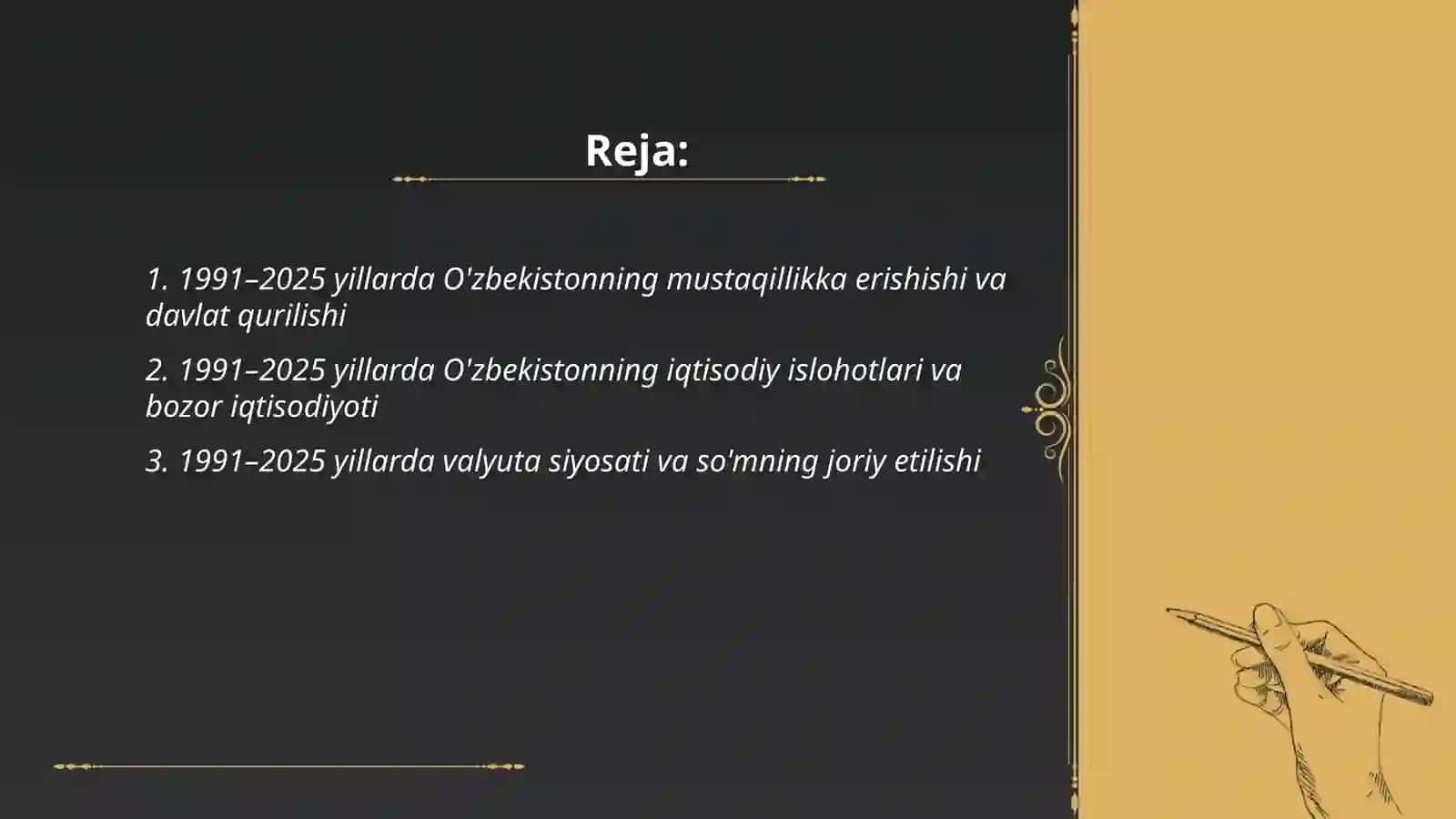 1991 2025yillarda Ozbekiston va Jahon taraqqiyoti 2