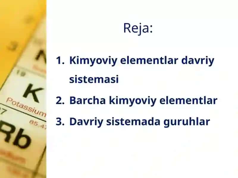 Kimyoviy elementlar davriy sistemasi 2