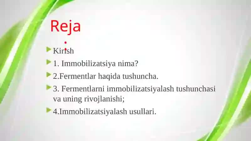Immobilizatsiya qilingan fermentlar 2