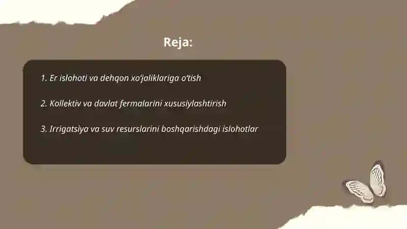 Mustaqillik yillarida O‘zbekistonda qishloq xo‘jaligi va sanoat sohasidagi o‘zgarishlar 2