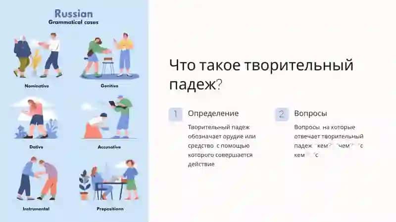 Прилагательные в творительном падеже 2