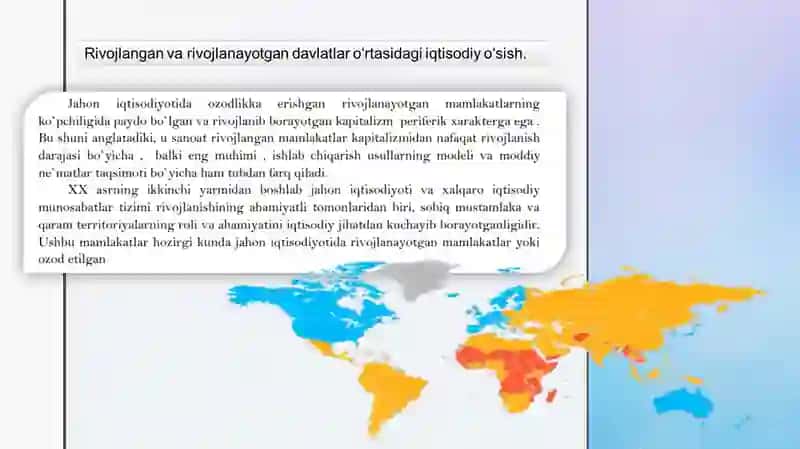 rivojlangan va rivojlanayotgan davlarda iqtisodiy o`sish 2
