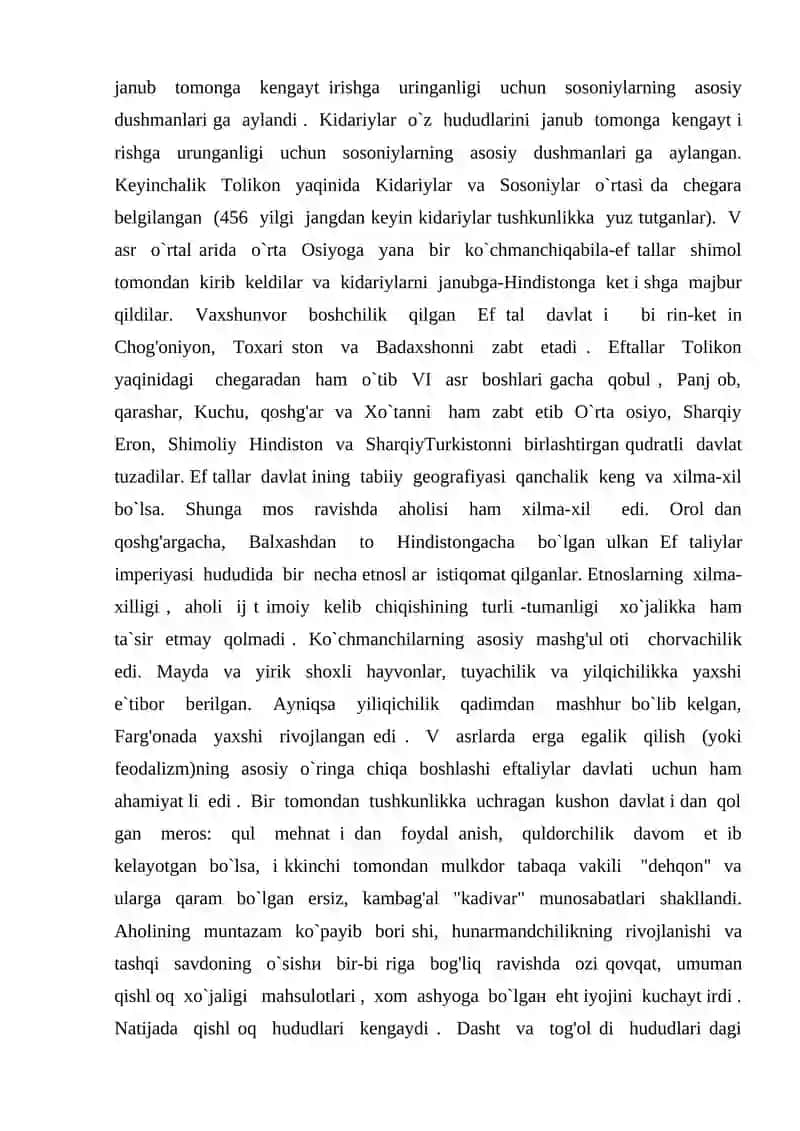 O‘rta Osiyoning ilk o‘rta asrlar va arab xalifaligi boshqaruvi davri tarixiy geografiyasi 2