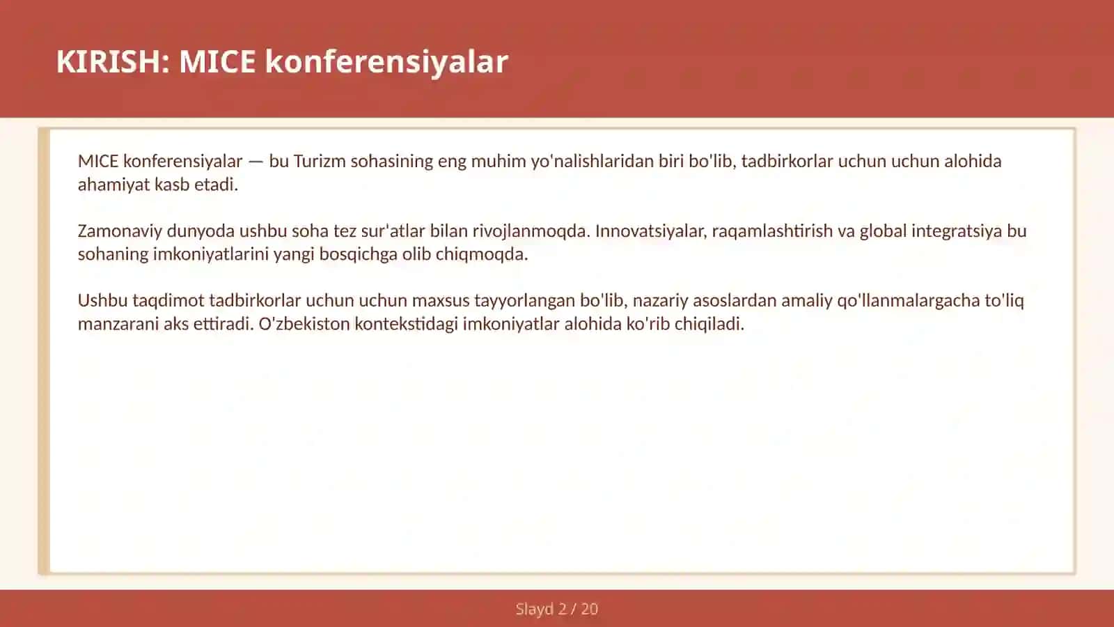MICE konferensiyalar 2