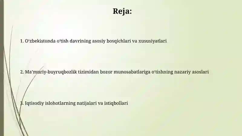 O'zbekistonda oʻtish davrining asosiy bosqichlari 2