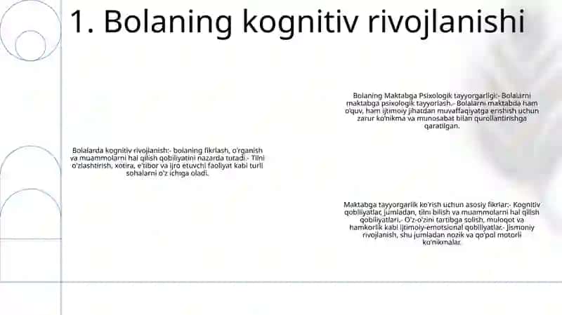 Bolaning Maktabga Psixologik Tayyorgarligi 2