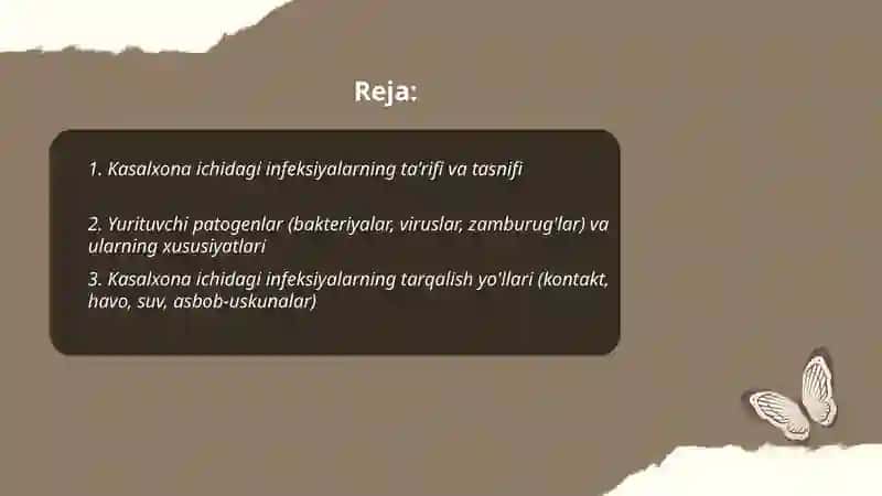 Kasalxona ichi infeksiyasi haqida tushuncha va uni oldini olish choralari. Ixtisoslashgan markazlarga bo’lgan asosiy gigenik talablar 2