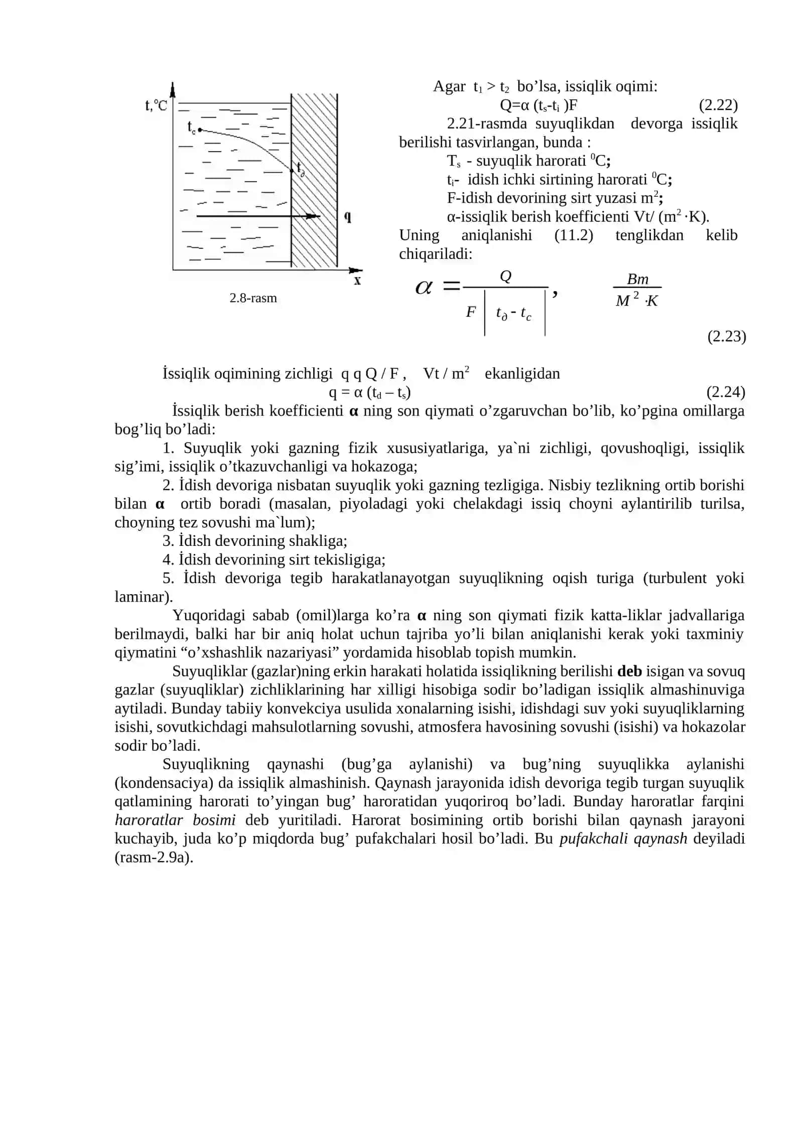 Konvektiv issiqlik almashinish 2