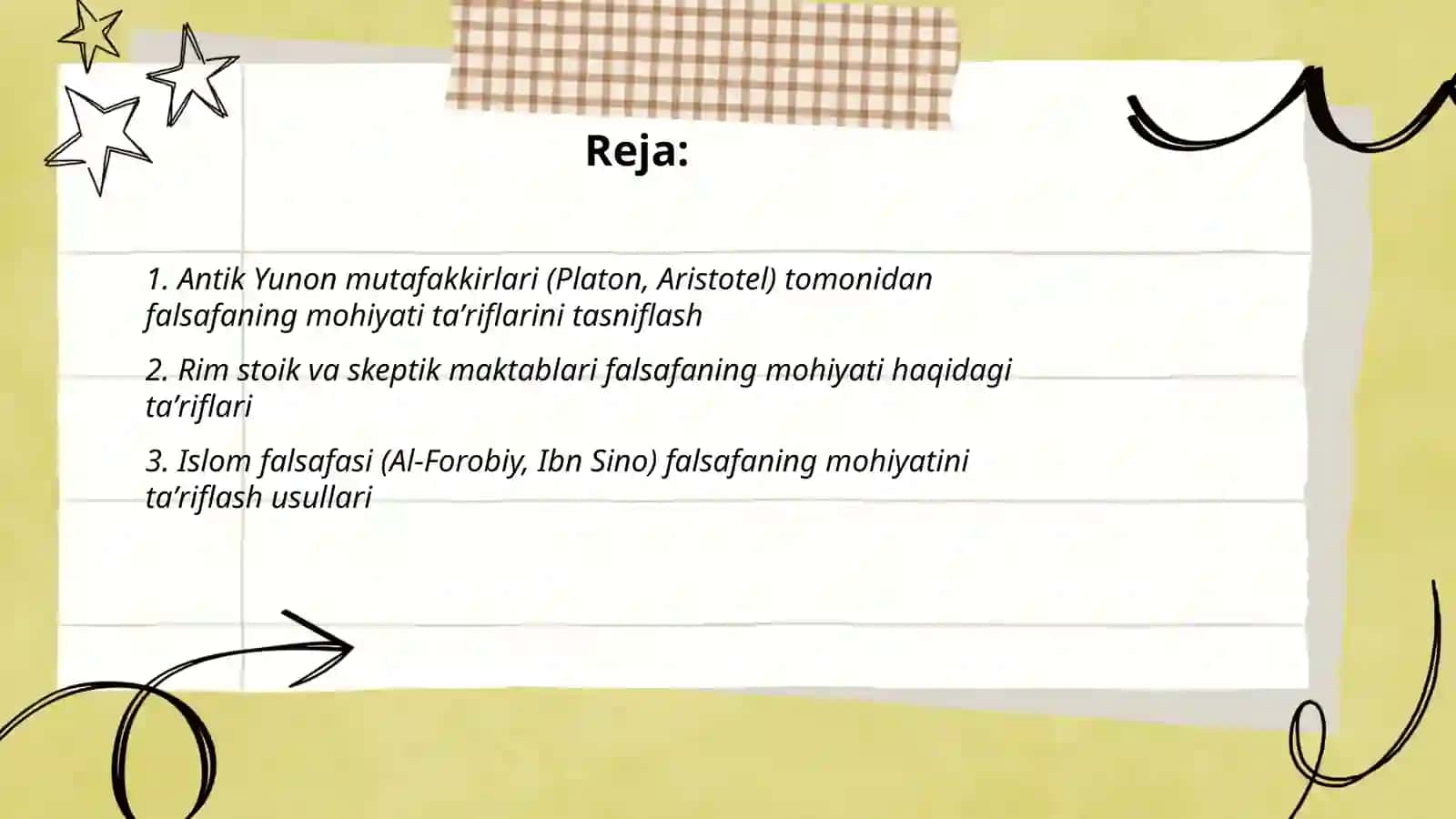 Falsafaning mohiyatiga oid Sharq va Gʻarb mutafakkirlari taʼriflarini tasniflash 2