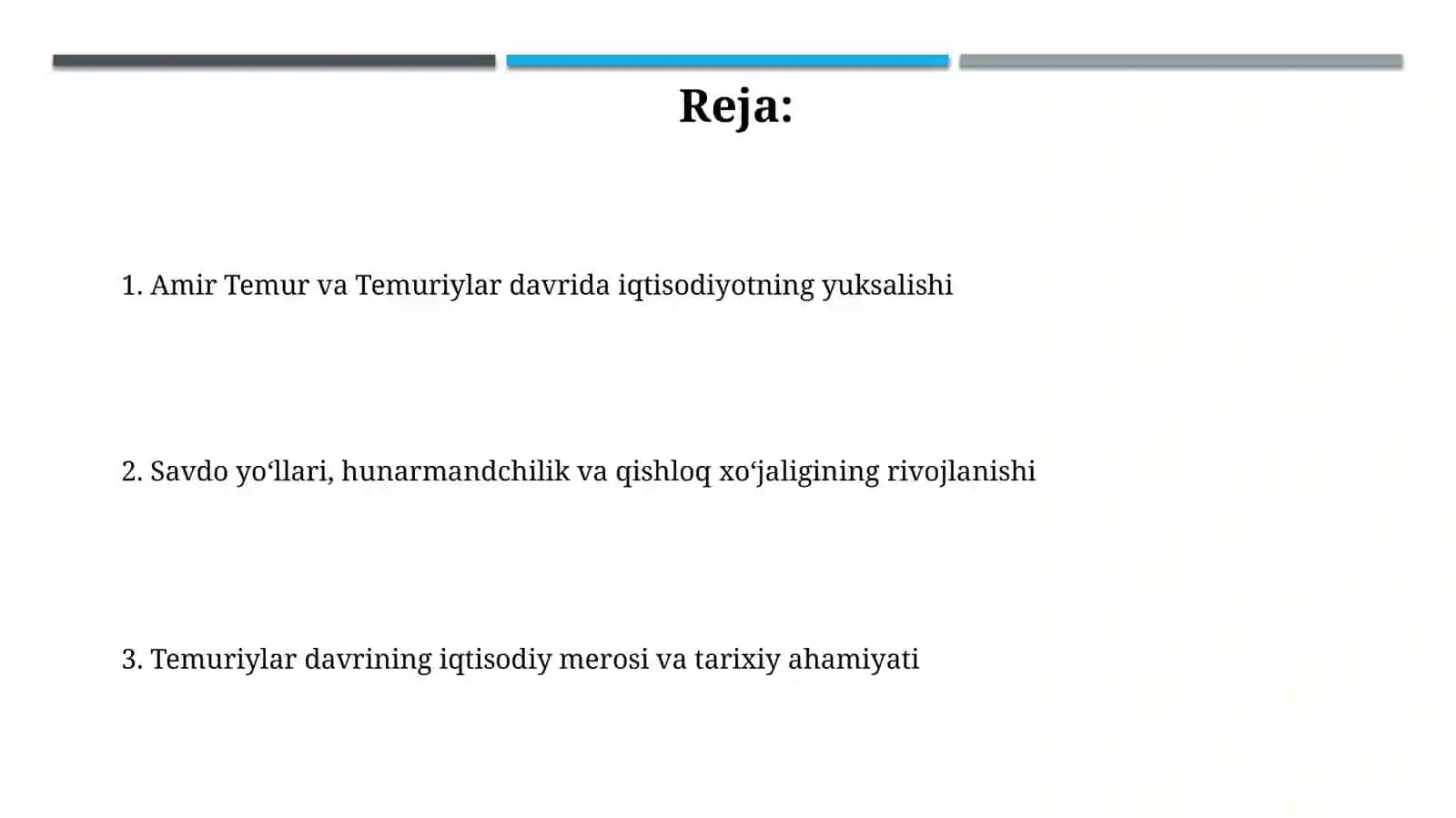 Amir Temur va Temuriylar davrida iqtisodiy munosabatlar 2