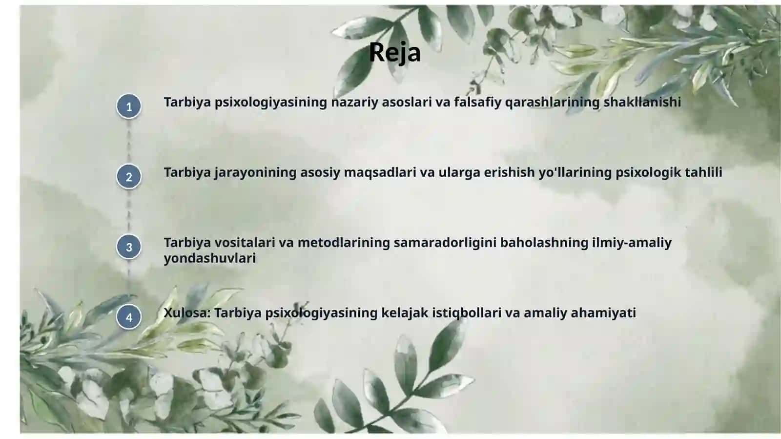 Tarbıya psixologiyasi mavzusida slayd taqdimot 2
