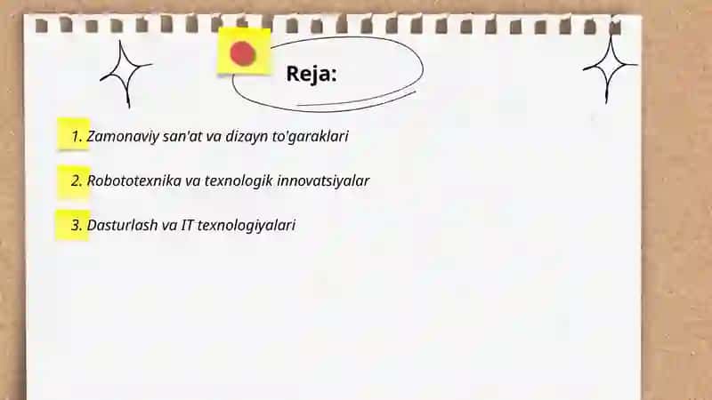 Zamonaviy to'garaklarni tashkil etish 2