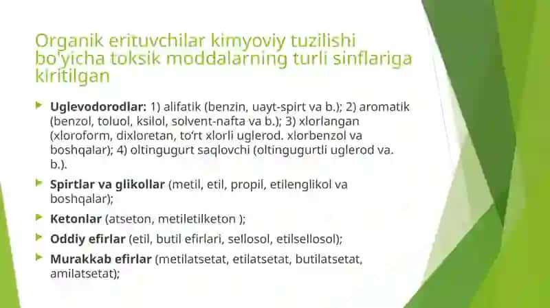 ORGANIK ERITIVCHILARDAN ZAHARLANISH 2