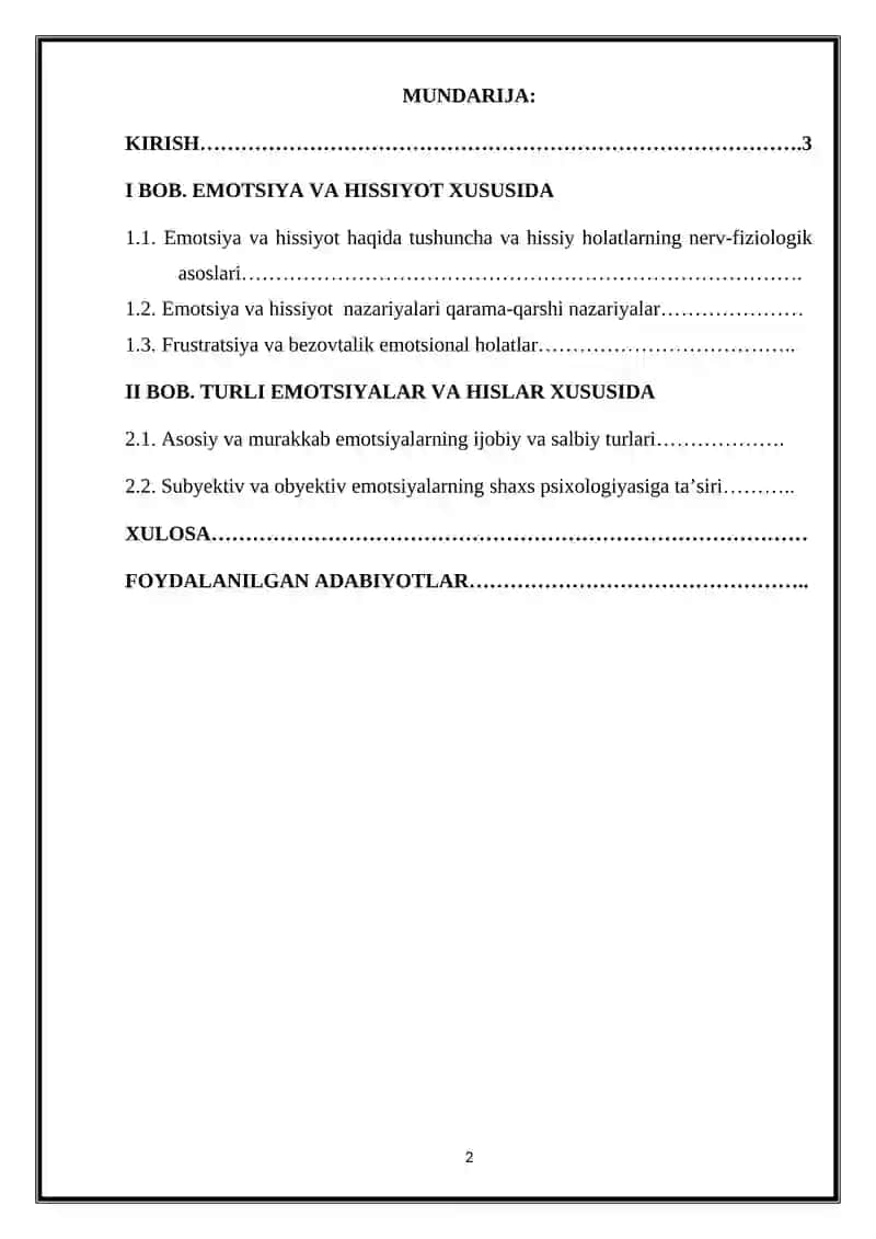 HAR XIL EMOTSIYALAR VA HISLARNING TAVSIFI 2