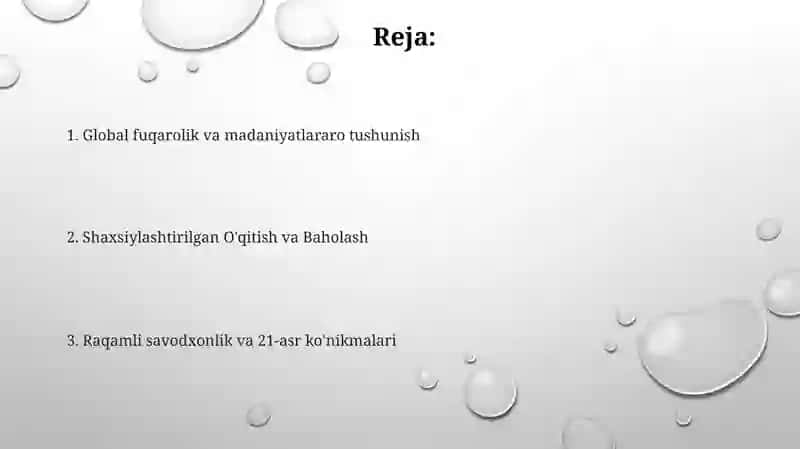 Umumiy o‘rta ta’lim tizimiga qo‘yilayotgan zamonaviy talablar 2