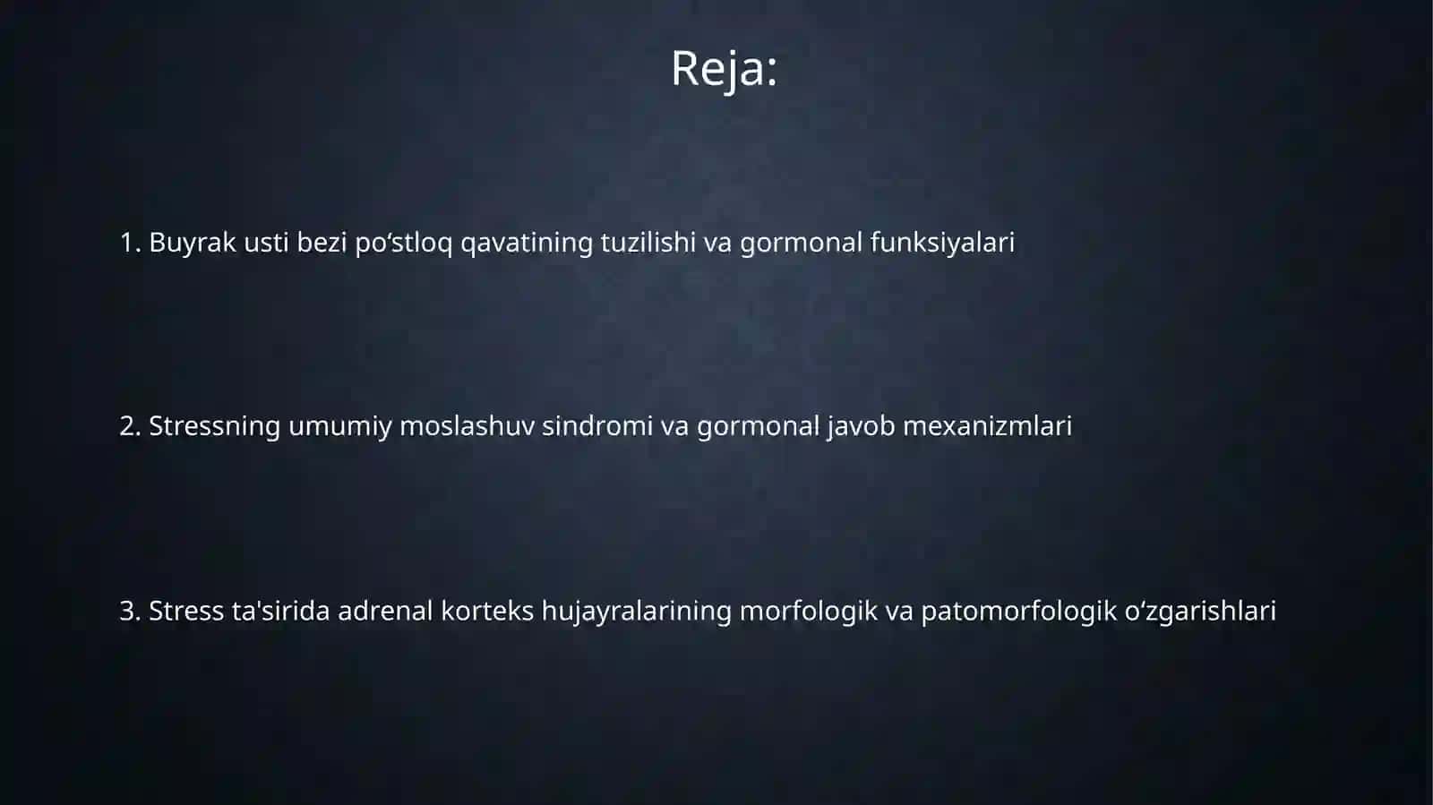 Stress holatida buyrak usti bezlari po'stlog'i gormonlarining roli va hujayralarini ko'rinishlari 2