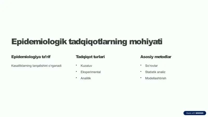 Bo‘lajak shifokorlarda epidemiologik tadqiqotlarning ta'siri va muammolari 2
