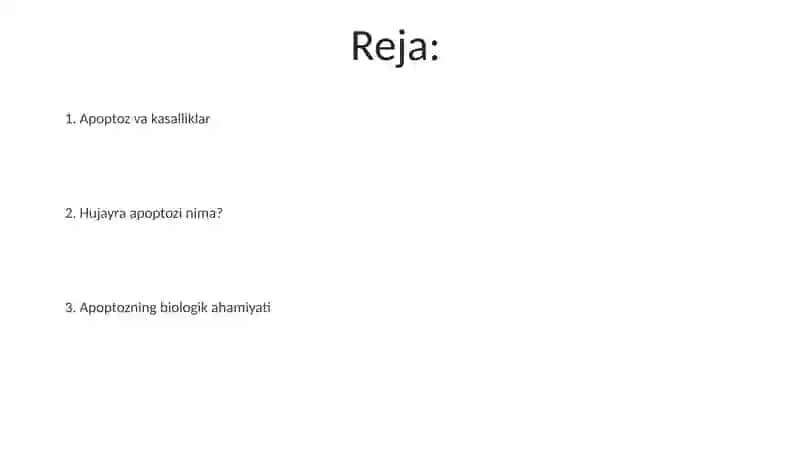 Hujayra apaptozi va uning biologik ahamiyati 2