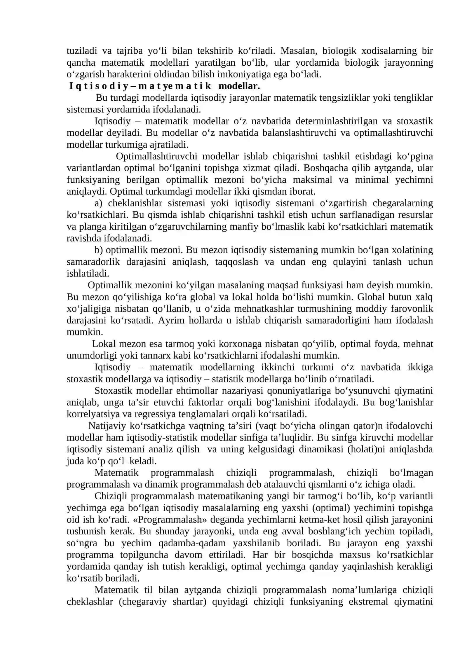 Chiziqli programmalashtirish nazariyasi asoslari 2
