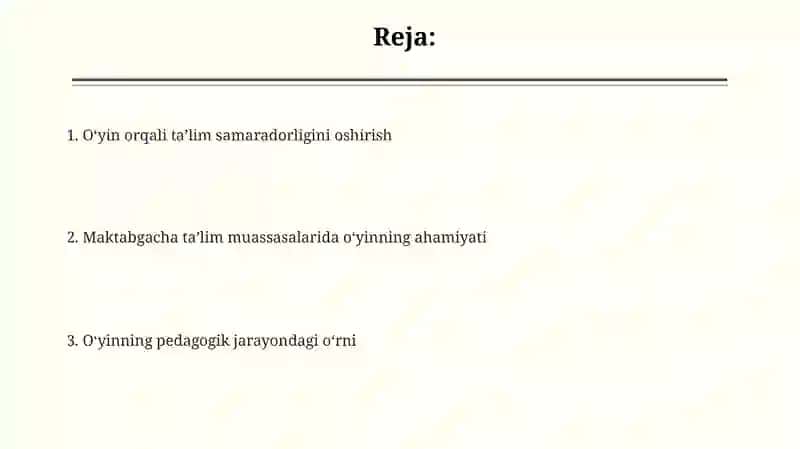 O'yinning maktabgacha ta’lim tashkiloti pedagogik jarayonidagi o‘rni va ahamiyati 2