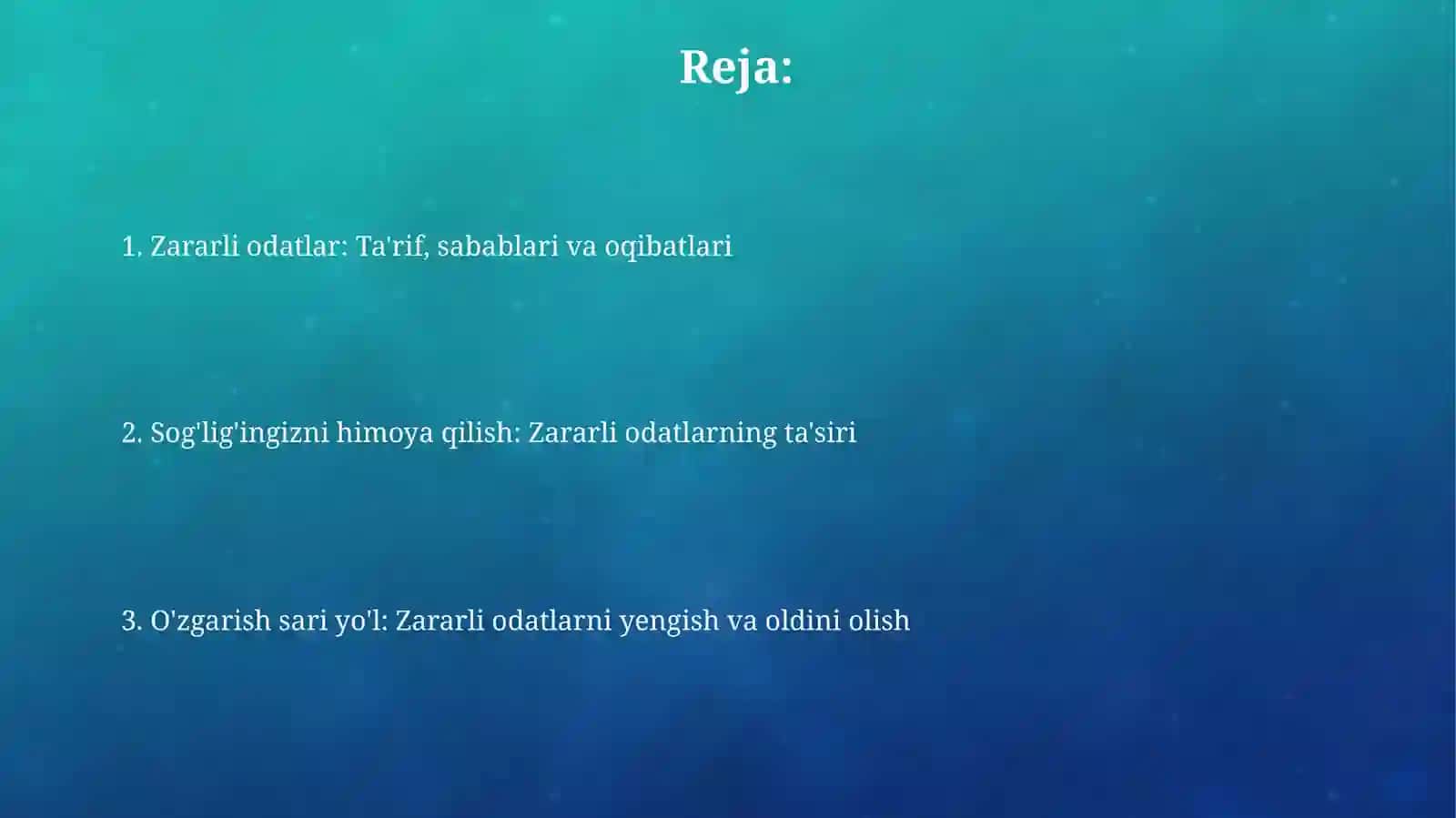 Zararli odatlar 2