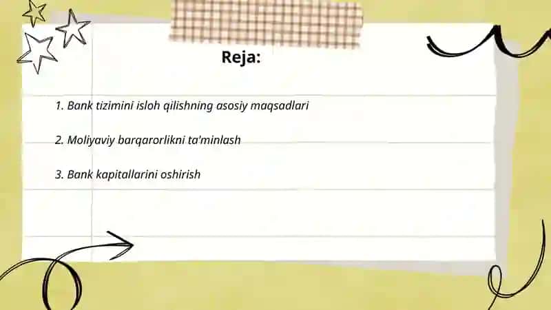 O'zbekiston Respublikasining bank tizimini isloh qilish strategiyasi 2