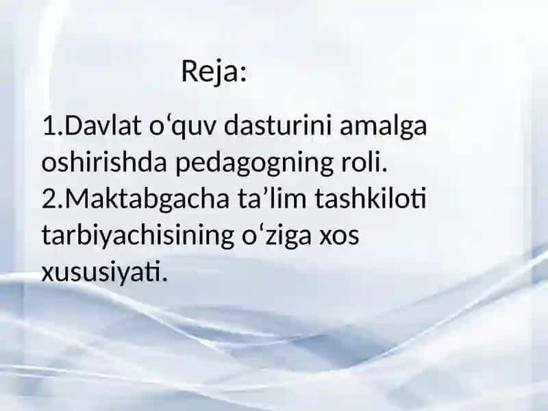 ILK QADAM DAVLAT O‘QUV DASTURINI AMALDA QO’LLANILISHIDA PEDAGOGNING ROLI 2