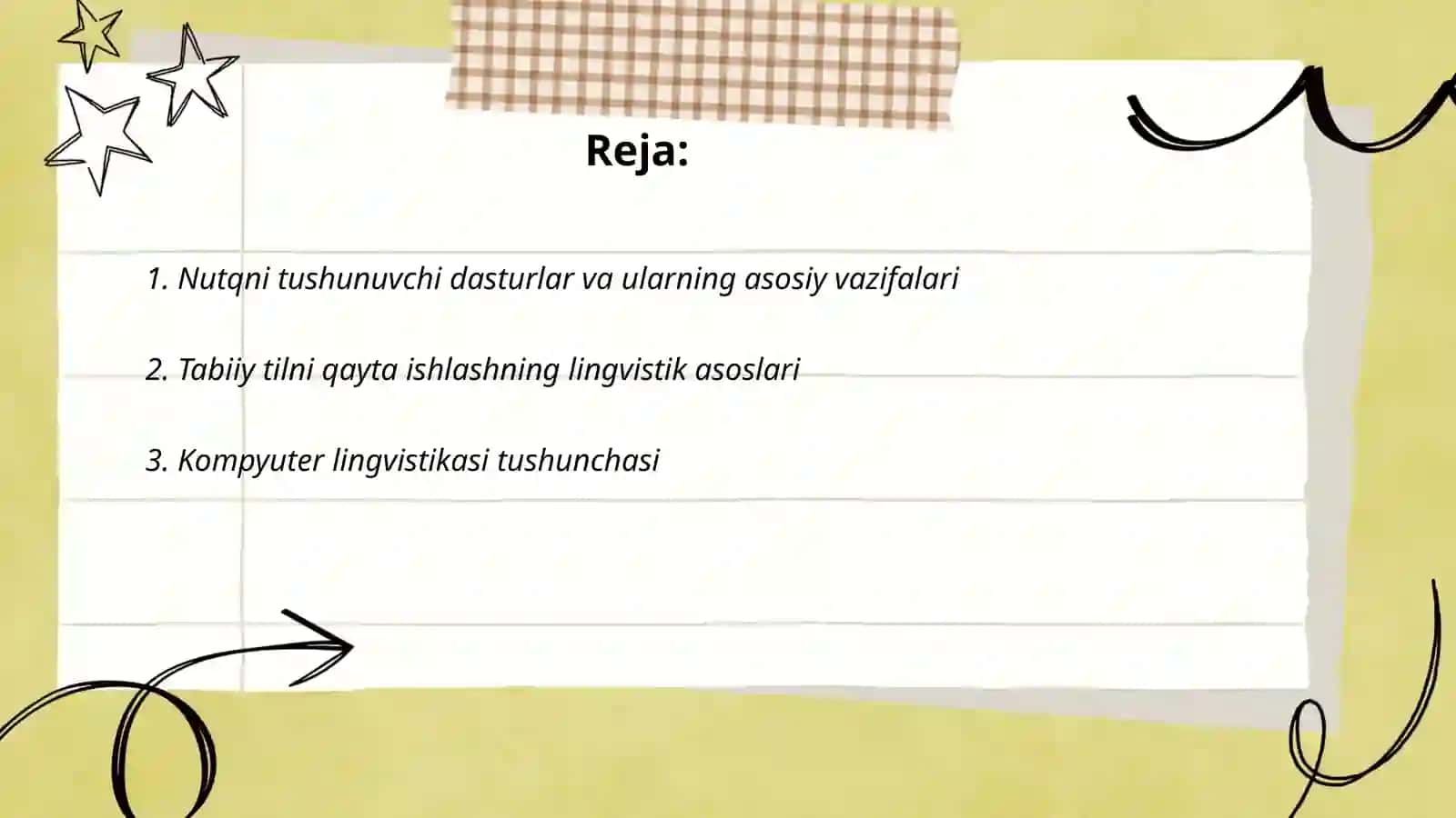 Nutqni tushunuvchi dasturning lingvistik asoslari 2